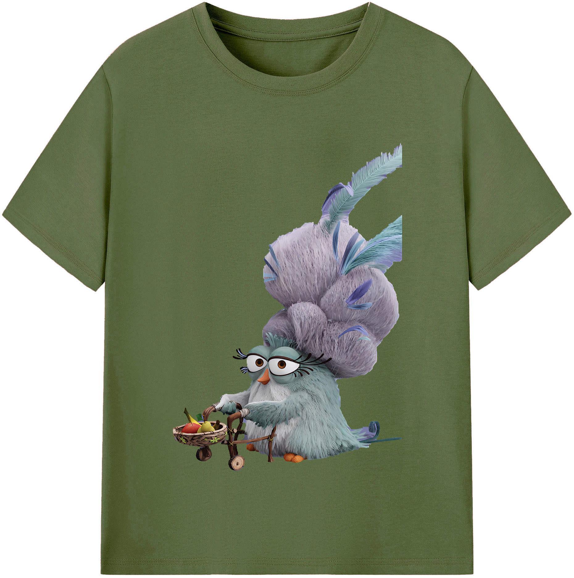 （画像用） Angry Birds アングリーバード 綿100％半袖Tシャツ（フロントプリント）